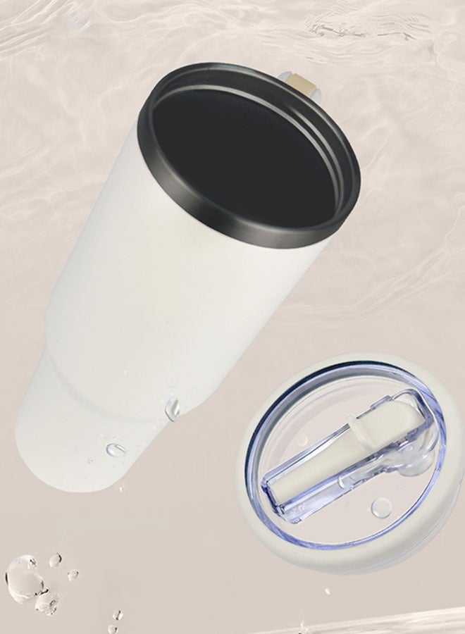 40 oz Water Bottle with Handle and Flip Straw - Fits in Cup Holder, Leak Resistant 40oz Tumbler Leak Proof Insulated Stainless Steel - Image 2