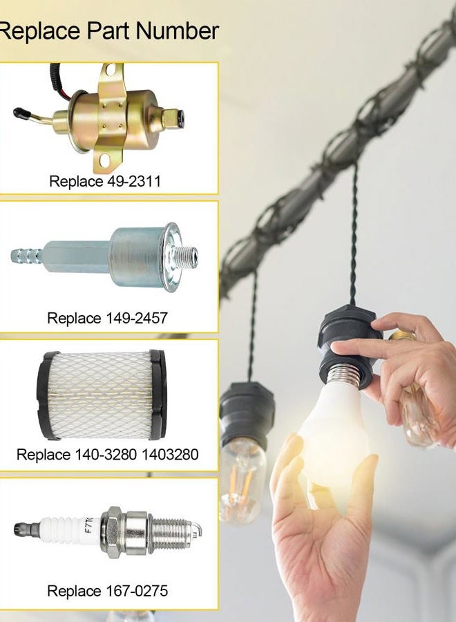 JUFWKO Replace 149-2311 Fuel Pump Tune Up Kit Fits for Onan Cumins Rv 4000 4KW Microlite Microquiet Generator with 149-2457 Fuel Filter 167-0275 Spark Plug and 1403280 Filter - Image 3