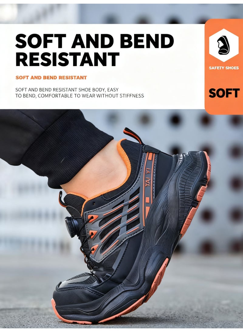 سكاي فيو أحذية أمان للرجال والنساء مقاومة للثقب، أحذية رياضية عملية آمنة، خفيفة الوزن، مريحة، غير قابلة للتدمير، مقاسات من 40 إلى 46 - Image 5
