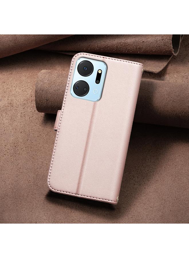 اس-توب جراب هاتف Honor X7a بتصميم مربع من الجلد - Image 3