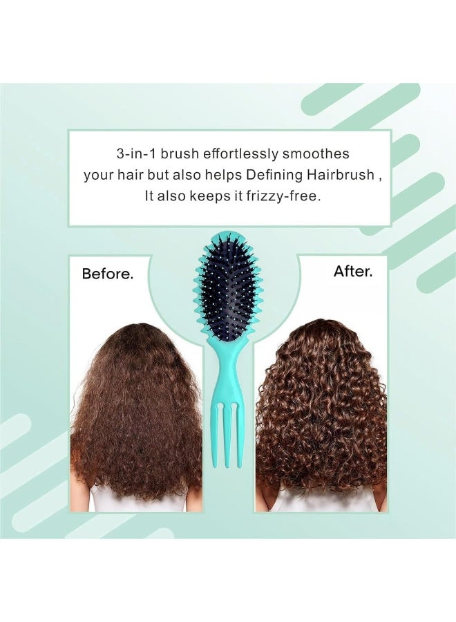 فرشاة شعر مجعد احترافية - فرشاة مرنة لفك التشابك وتحديد التجعد للشعر الرطب والجاف، مضادة للتجعد، تصفيف بدون ألم للنساء والرجال، مثالية للشعر المموج والمجعد والمتعرج - Image 4