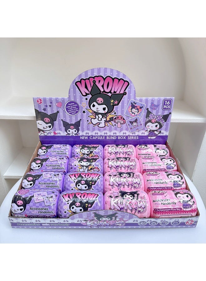 صندوق كبسولات غامض من طراز سانريو كورومي، مكون من قطعة واحدة، مجموعة من 100% من الشخصيات القابلة للتحصيل بشكل عشوائي