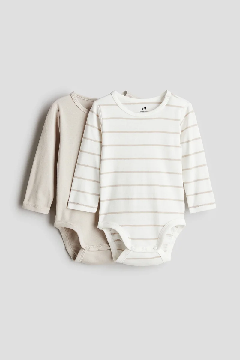 H&M 2-pack long-sleeved bodysuits