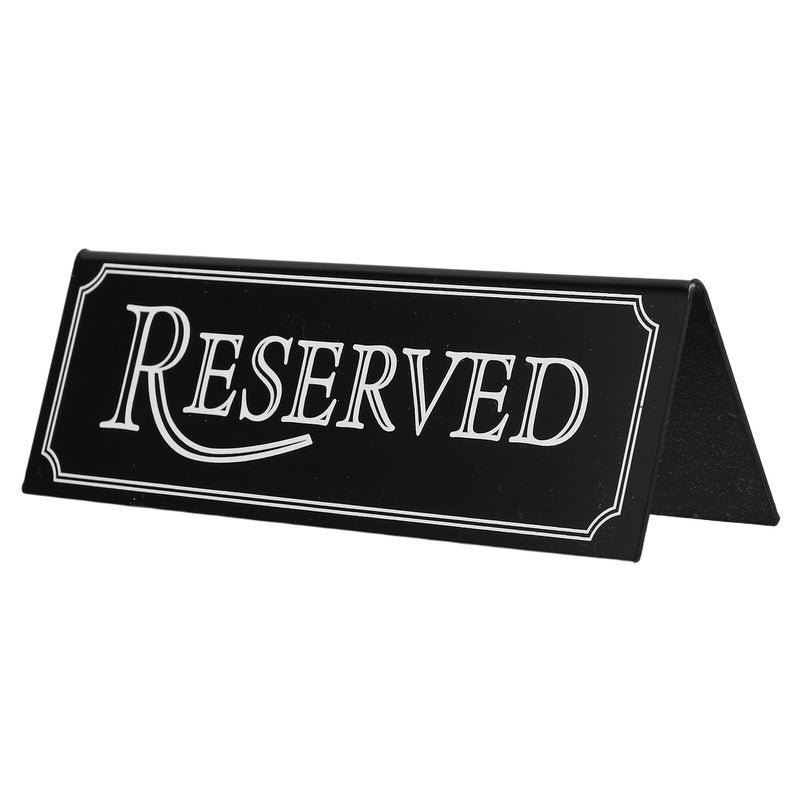 Double Sided Acrylic Table Reserved Sign Black Frame For Restaurant Wedding Event - Image 2