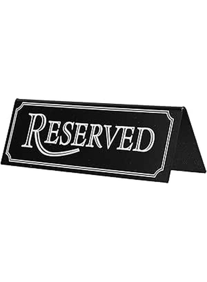 Double Sided Acrylic Table Reserved Sign Black Frame For Restaurant Wedding Event - Image 1