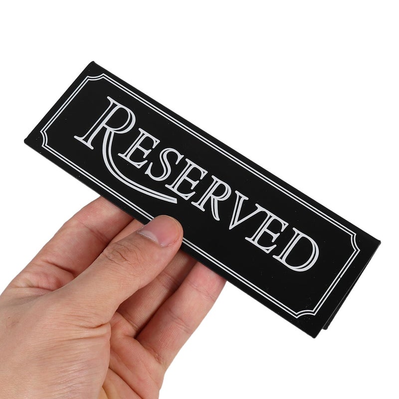 Double Sided Acrylic Table Reserved Sign Black Frame For Restaurant Wedding Event - Image 5