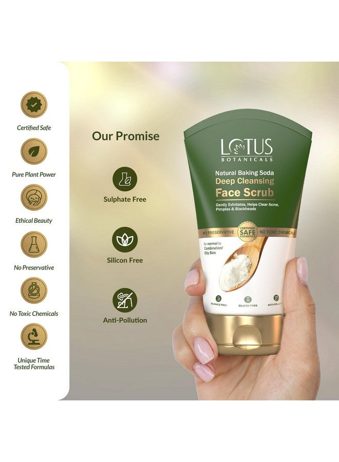 LOTUS BOTANICALS Baking Soda Deep Cleansing Face Scrub| Oil Control, Anti - Acne | Sulphate, Silicon & Chemical Free | For Normal/Oily Or Combination Skin | 100G  - Image 5