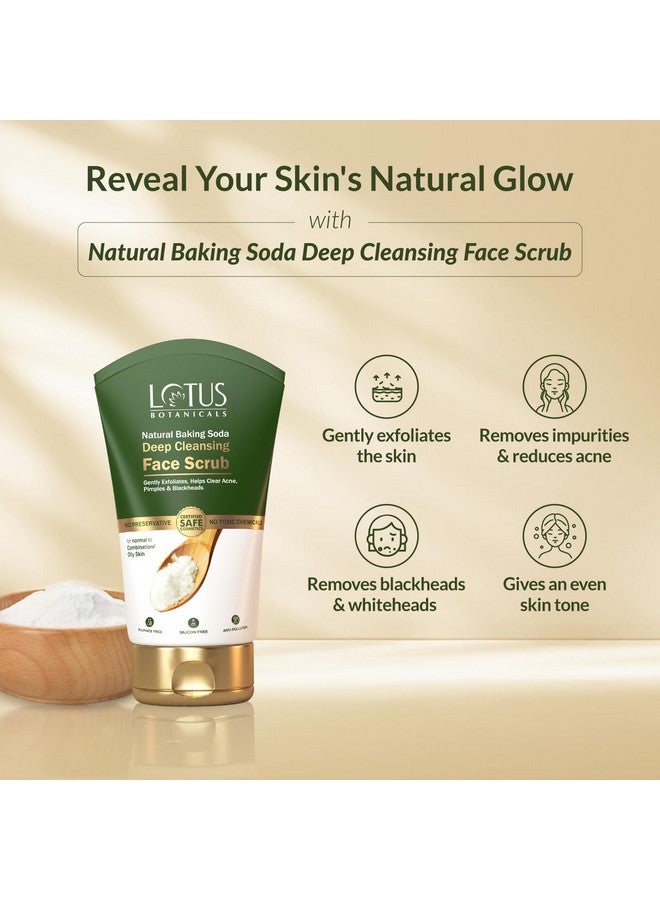 LOTUS BOTANICALS Baking Soda Deep Cleansing Face Scrub| Oil Control, Anti - Acne | Sulphate, Silicon & Chemical Free | For Normal/Oily Or Combination Skin | 100G  - Image 3