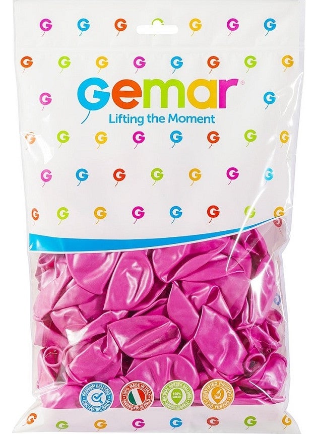 Gemar Metallic Balloon Rose Color 100 Pack 