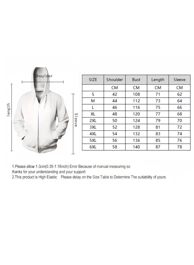 KUYING New One Piece Printed Zipper Sweatshirt Casual Sportswear  - Image 2