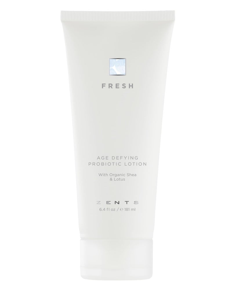 Zents Age-Defying Probiotic Body & Hand Lotion (Fresh) | Moisturizing Lotion with Hyaluronic Acid & Organic Shea Butter | Nourishes & Hydrates Skin | 6.4 fl oz - Image 1