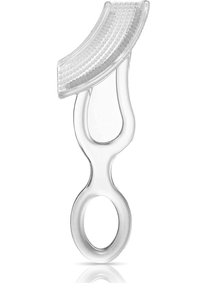 لوفلاب جهاز تدليك اللثة من السيليكون من لوف لاب بيبي، فرشاة أسنان أولية للمبتدئين للأطفال والرضع، فرشاة أسنان ثلاثية الشعيرات - Image 1