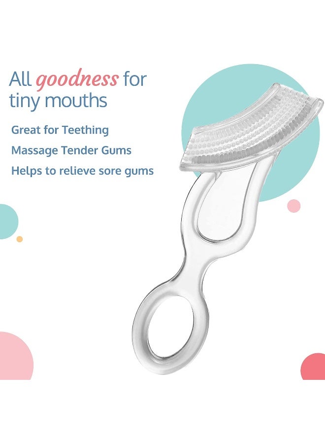 لوفلاب جهاز تدليك اللثة من السيليكون من لوف لاب بيبي، فرشاة أسنان أولية للمبتدئين للأطفال والرضع، فرشاة أسنان ثلاثية الشعيرات - Image 5