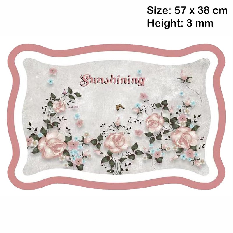 MEZON Diatom Ooze Floor Mat Carpet Cushion Bathroom Absorbent Mat NonSlip Foot Mat Bathroom Door QuickDrying Bath Floor Mat Absorbent Mat Pattern1 - Image 3