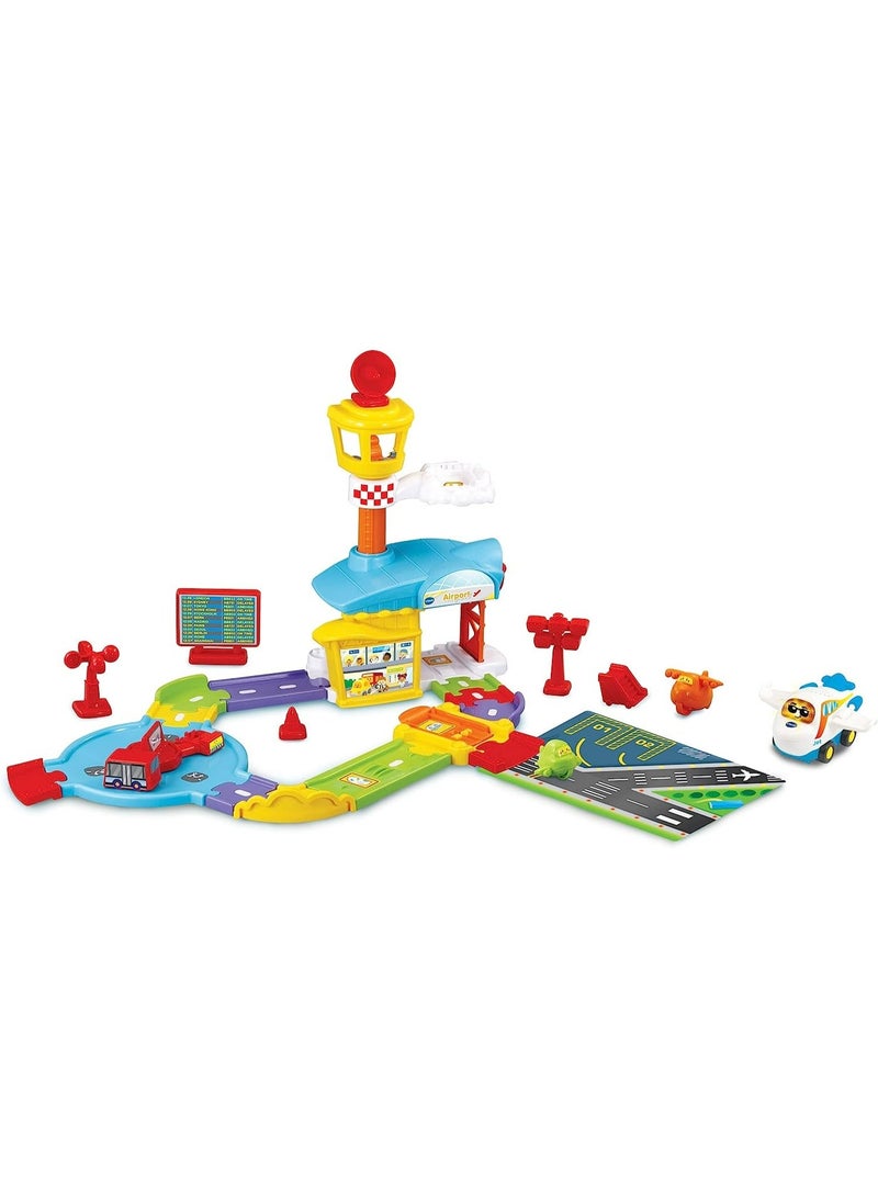VTech Toot Drivers Airport, Car Tracks for Kids with Lights and Sounds, Musical Toy, Suitable for Boys & Girls 12 Months, 2, 3, 4 + Years, English Version - Image 1
