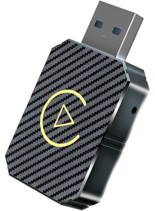 Wireless CarPlay Adapter – USB Car Infotainment Dongle for iOS 10+ with Auto-Connect, Plug & Play, Carbon Fiber Design - Image 1