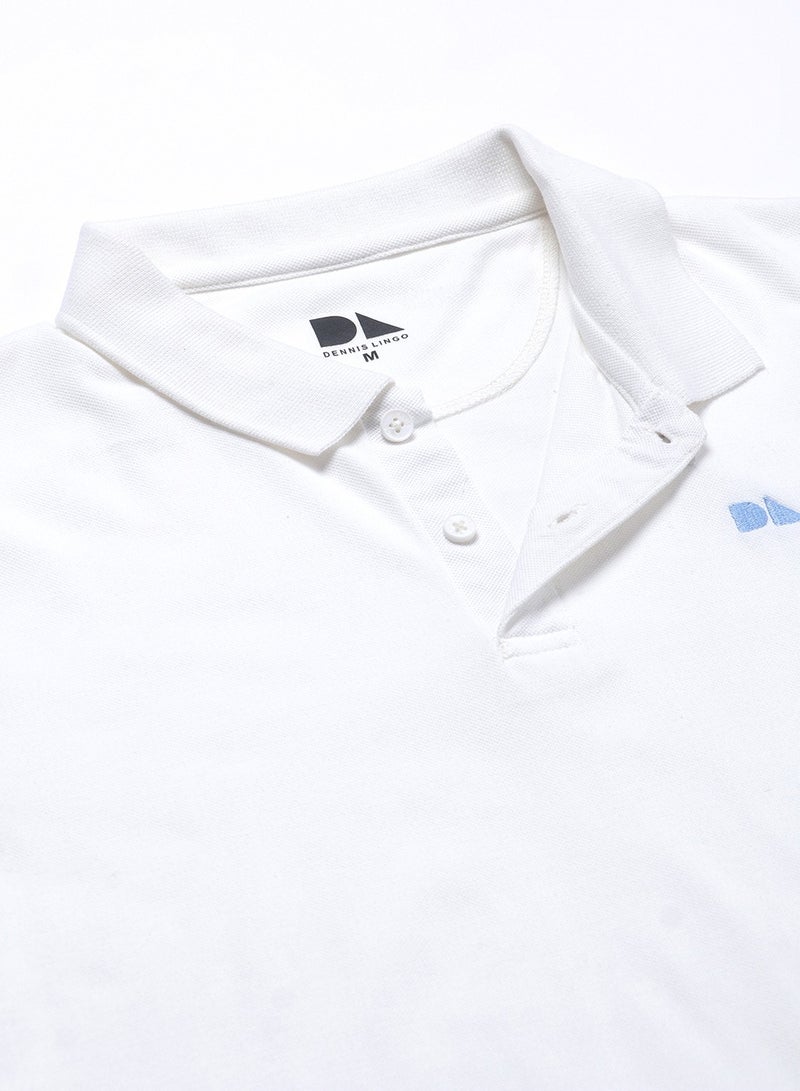Dennis Lingo Men's White Regular Fit Polo T-shirt - Image 2