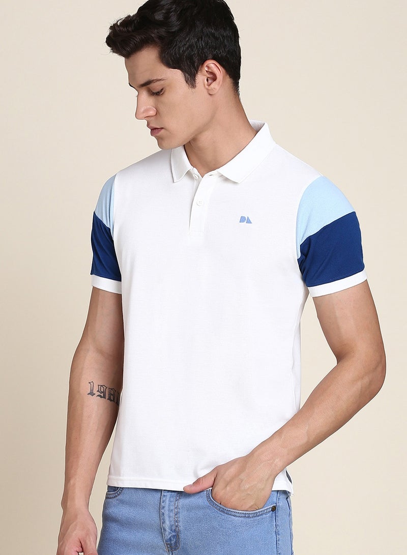 Dennis Lingo Men's White Regular Fit Polo T-shirt - Image 3
