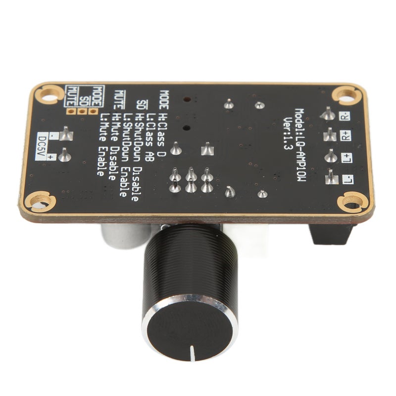 Class D Power Amplifier Board 5W Stereo DC 5V Black Gold PCB - KEMET Capacitors Full Protection Digital Amplifier Module for LCD TVs Multimedia Speakers - Image 2