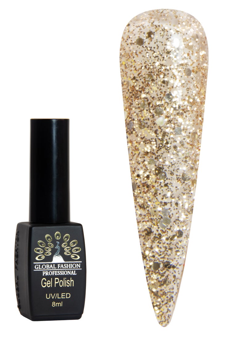 GLOBAL FASHION Global Fashion Black Elite Gel Polish | 132 Colors of Long-Lasting Elegance - 8ml | 151  - Image 1