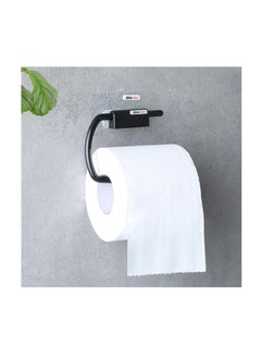 SF - Stick Fast SF Stick Fast SelfAdhesive Toilet Paper Holder With 3M Sticker For Wall Mount Tissue Paper Roll Dispenser For Kitchen Bathroom Pack Of 1 Black  - Image 1