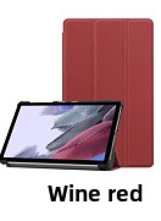 Generic - Applicable To Samsung Tab A8 SM-X200 X205 Tablet Protective Case A7 Tri-fold S9FE/S6lite Casco-Color:Wine Red-Applicable Model:A7lite - Image 1