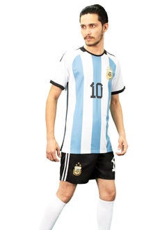 Football Jersey T-Shirt and Short with Name and Number 10  Soccer Jersey