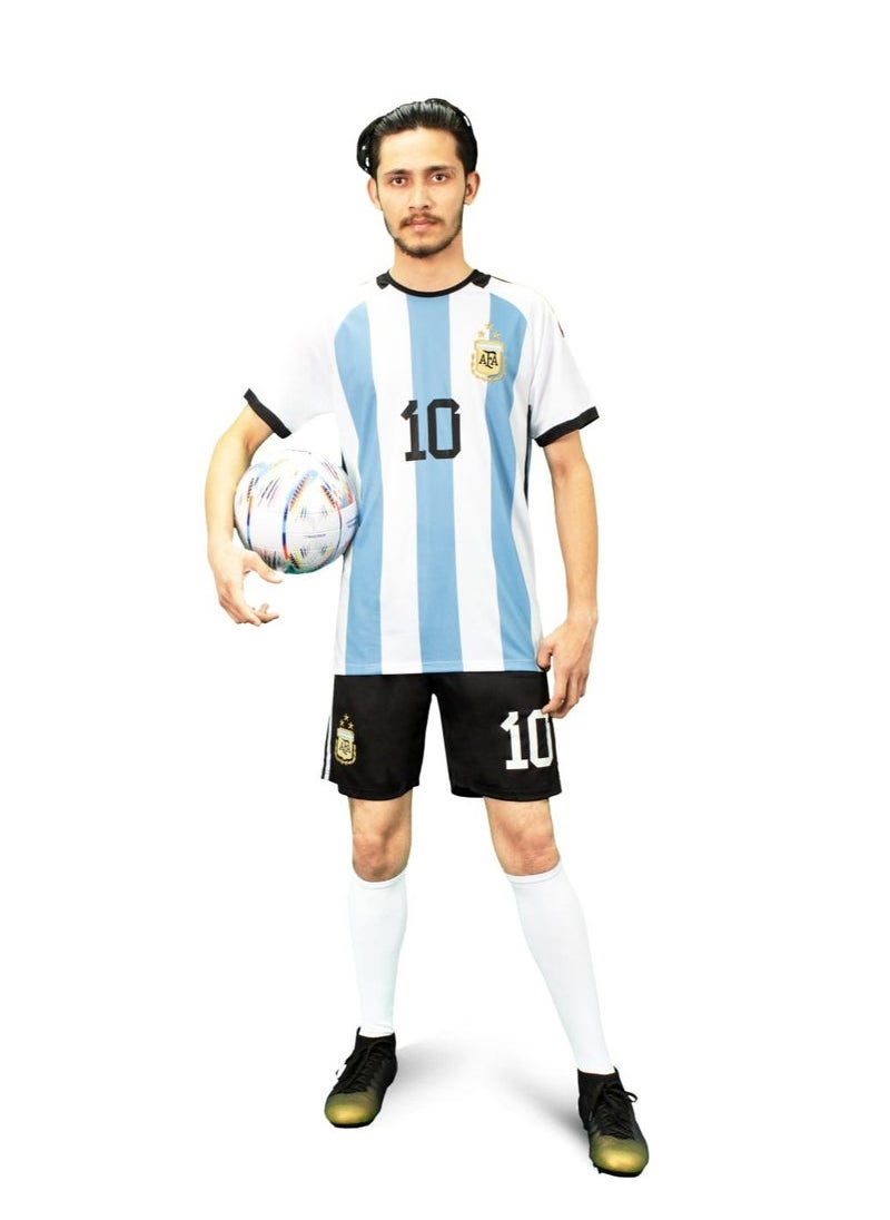 Generic - Football Jersey T-Shirt and Short with Name and Number 10  Soccer Jersey - Image 1