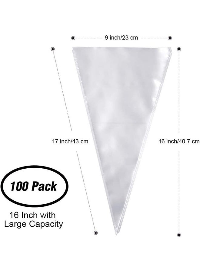 إسكدنيا حقائب تزيين الكعك بـ 100 قطعة مع روابط حقائب بـ 5 قطع، باللون الأبيض/البنفسجي، 16 بوصة - Image 2