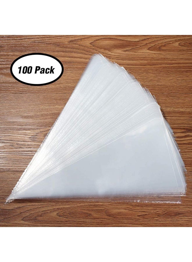 إسكدنيا حقائب تزيين الكعك بـ 100 قطعة مع روابط حقائب بـ 5 قطع، باللون الأبيض/البنفسجي، 16 بوصة - Image 3