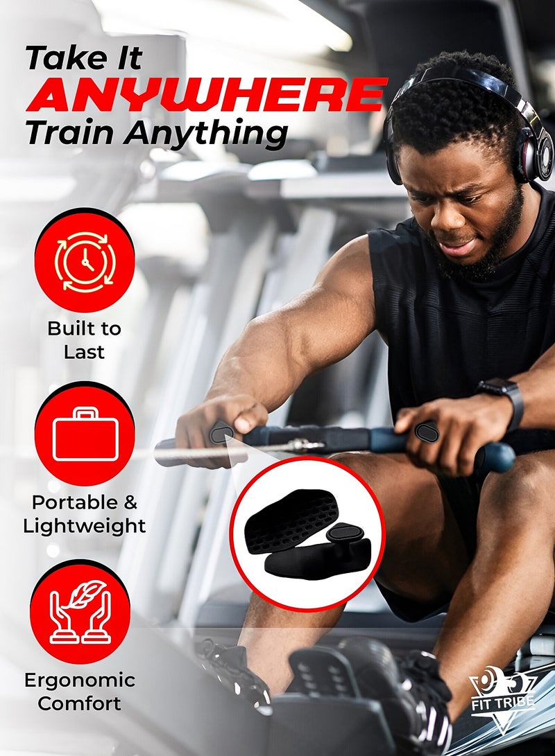 FIT TRIBE Anti Slip Gym Grips for Weight Lifting – Silicone Weight Lifting Pads with Storage Box – Ergonomic Workout Hand Protector for Dumbbells, Deadlifts, Pull-Ups, and Fitness Training – Sweat Free Hand Grip for Men & Women | Black - Image 2