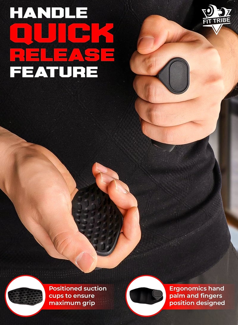 FIT TRIBE Anti Slip Gym Grips for Weight Lifting – Silicone Weight Lifting Pads with Storage Box – Ergonomic Workout Hand Protector for Dumbbells, Deadlifts, Pull-Ups, and Fitness Training – Sweat Free Hand Grip for Men & Women | Black - Image 3
