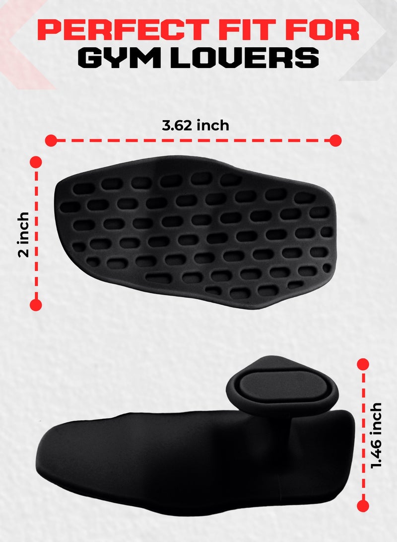 FIT TRIBE Anti Slip Gym Grips for Weight Lifting – Silicone Weight Lifting Pads with Storage Box – Ergonomic Workout Hand Protector for Dumbbells, Deadlifts, Pull-Ups, and Fitness Training – Sweat Free Hand Grip for Men & Women | Black - Image 4