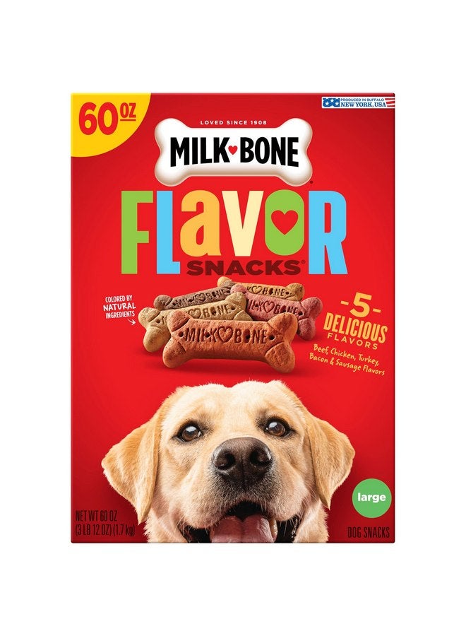 Milk-Bone Flavor Snacks Dog Biscuits for Large-Sized Dogs, 60 Ounce Box - Image 1