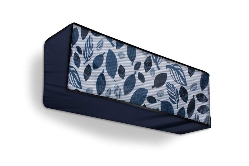 Da Anushi Polyester Split Ac Cover Indoor Unit For 1 Ton Capacity Ac, All Weather Cover/Attractive Digital Prints/Dustproof/Water Resistant Split Ac Cover (Blue Leaf) - Image 5