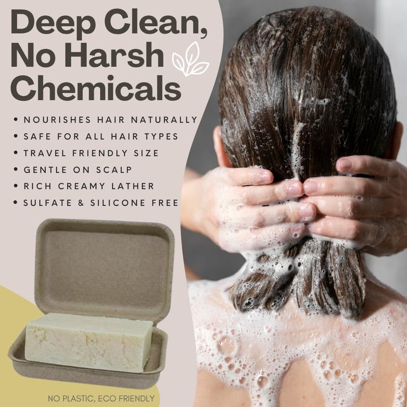 The Yellow Bird Eucalyptus Tea Tree Shampoo Bar. All Natural & Organic Ingredients. Sulfate Free, Detergent Free, Color Safe, and Silicone Free. Vegan, Plastic Free, Zero Waste Shampoo Soap - Image 2