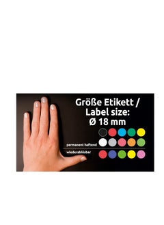 AVERY Avery Zweckform 3009 Color coding dot permanent stickers Ø 8 mm, Set of 416, Black  - Image 5
