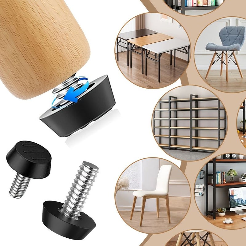M8x18 Galvanized Steel Leveling Feet 24pcs For Stable Tables Chairs Cabinets Legs - Image 2