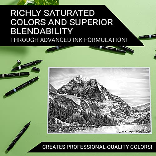 Prismacolor 3622 Premier Double-Ended Art Markers, Fine and Chisel Tip, Cool Grey, 12-Count - Image 3