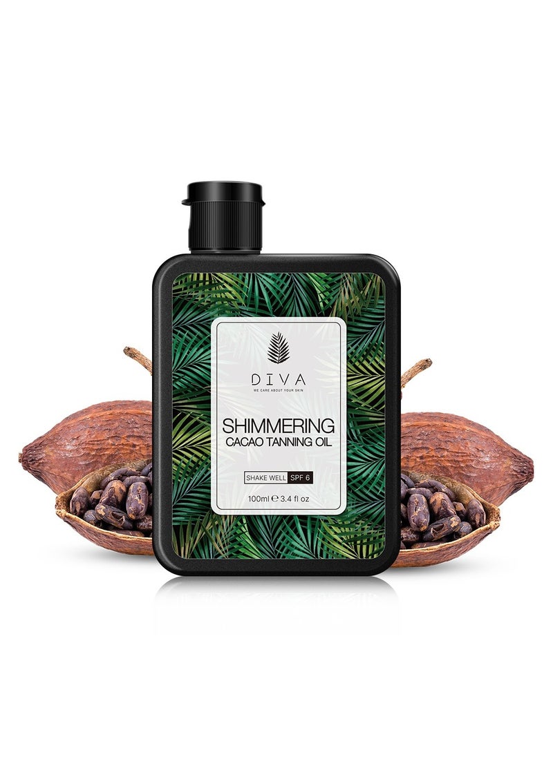 Diva SHIMMERING CACAO TANNING OIL 100ML  - Image 1