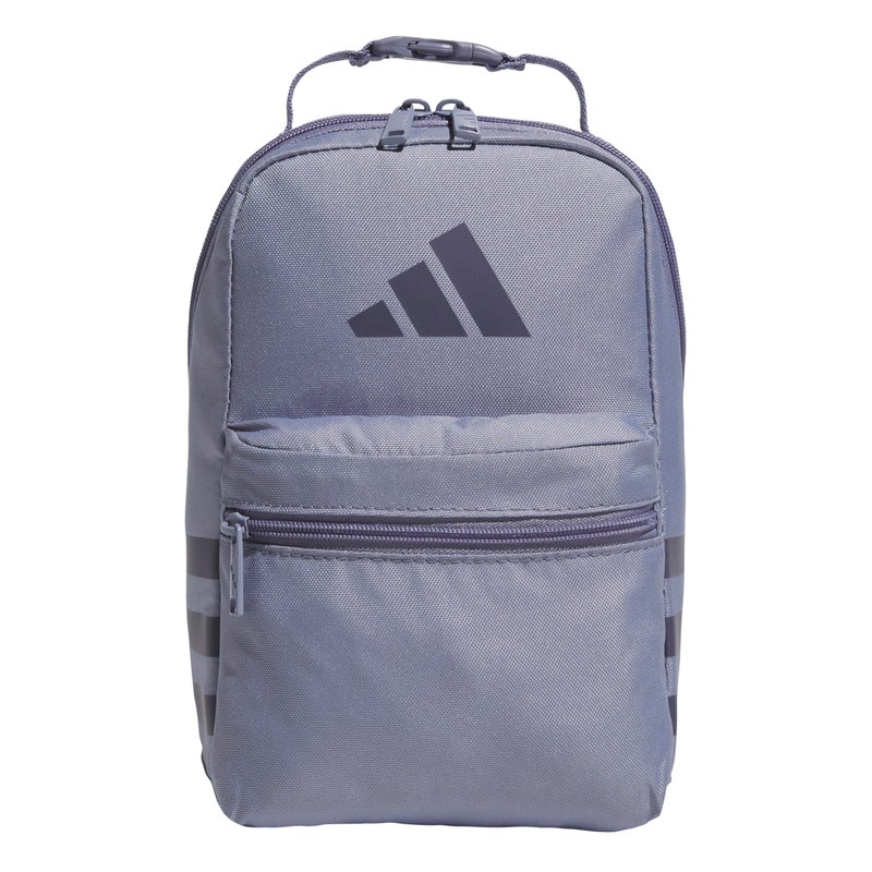 Adidas حقيبة غداء أديداس سانتياغو مبردة للنساء والرجال، صندوق حاوية طعام مع جيب شبكي، فضي بنفسجي/بنفسجي مستعمل/3.0، مقاس واحد - Image 1