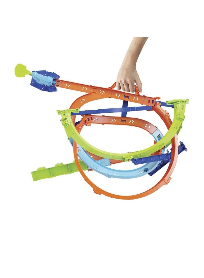 Hot Wheels Hot Wheels Action Let's Race Loop Cyclone Challenge Track Playset with Car (1:64)  - Image 4