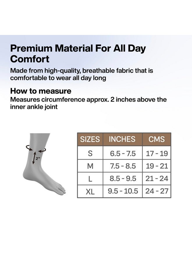 FOVERA Ankle Compression Sleeve, Ankle protector for Men & Women, for Heel Pain Relief, Ankle Support & Plantar Fasciitis (Size - M, 1 Pair) - Image 4