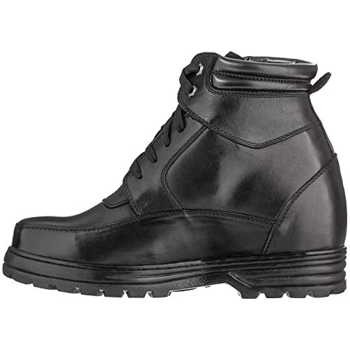 Calden Men's Invisible Height Increasing Elevator Shoes - Black Leather Lace-up Military Boots with Extra Tall - 5.2 Inches Taller - K881801 - Size 10 D(M) US - Image 3