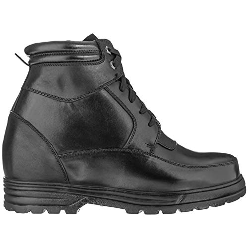 Calden Men's Invisible Height Increasing Elevator Shoes - Black Leather Lace-up Military Boots with Extra Tall - 5.2 Inches Taller - K881801 - Size 10 D(M) US - Image 2