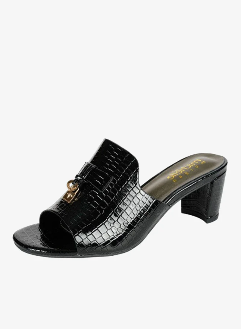 Michelle Morgan Black 092-2928 Michelle Morgan Ladies Block Heel 213RC192 Black for Women | Best Price UAE
