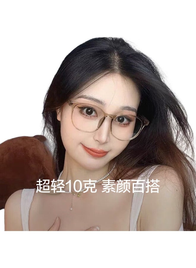 Zeiss Ultra-Light Large Frame Glasses For Women With Natural Beauty Ice American Myopia Degree Can Be Equipped With Anti-Blue Light Radiation Zeiss Lenses Eyeglass Frame - Image 1
