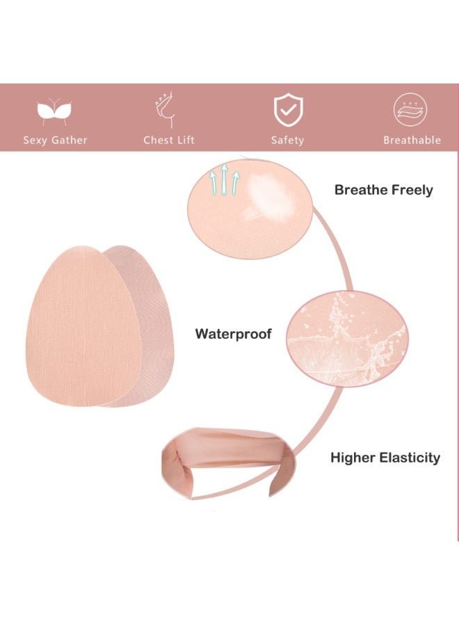 أوشيما Strapless Backless حمالة الصدر، رفع الشريط اللاصق، 5 أزواج XL غير مرئية الصدر رفع، رفع حمالات الصدر اللاصق لاصقة دفع الصدر ل بي كوب الثدي الكبير. رفع Strapless Backless دفع الذات غير مرئية لاصقة - Image 4