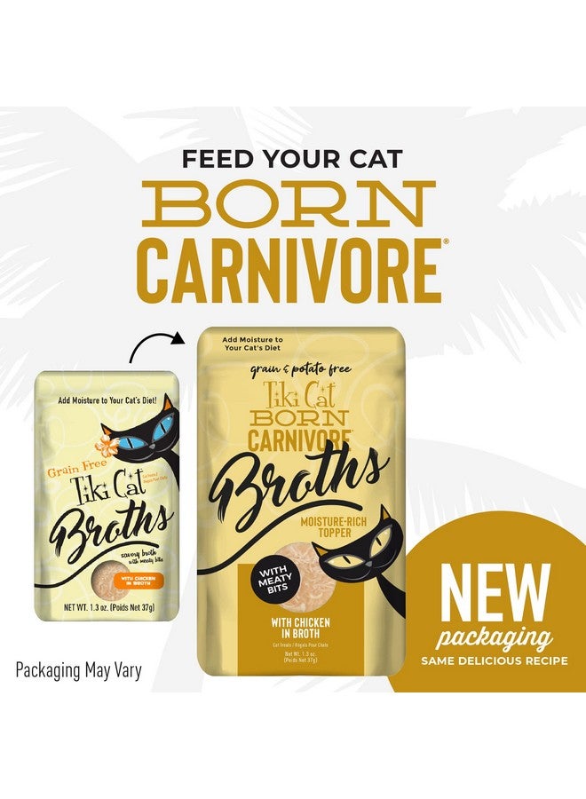 Tiki Cat Born Carnivore Broths, Chicken Recipe, Hydration And Flavor Supplement Cat Food Topper, 1.3 Oz. Pouch (Pack Of 12) - Image 3