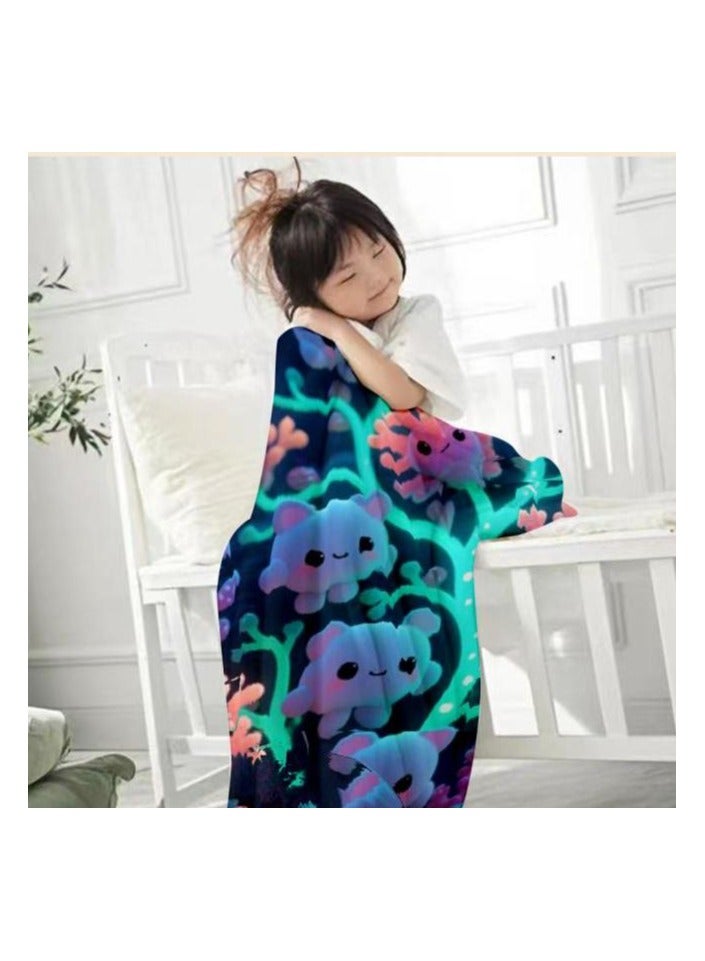 عام بطانية رقيقة من الفانيلا (دافئة ومريحة، ومناسبة للنوم واستخدام الألعاب وإزالة الغبار ومقاومة للرمل) 150 سم * 200 سم - 664 - Image 3